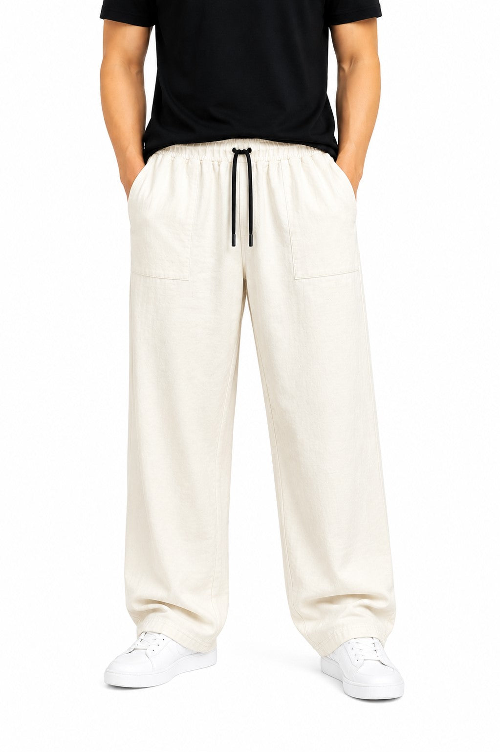 Cream Relaxed Fit Trouser