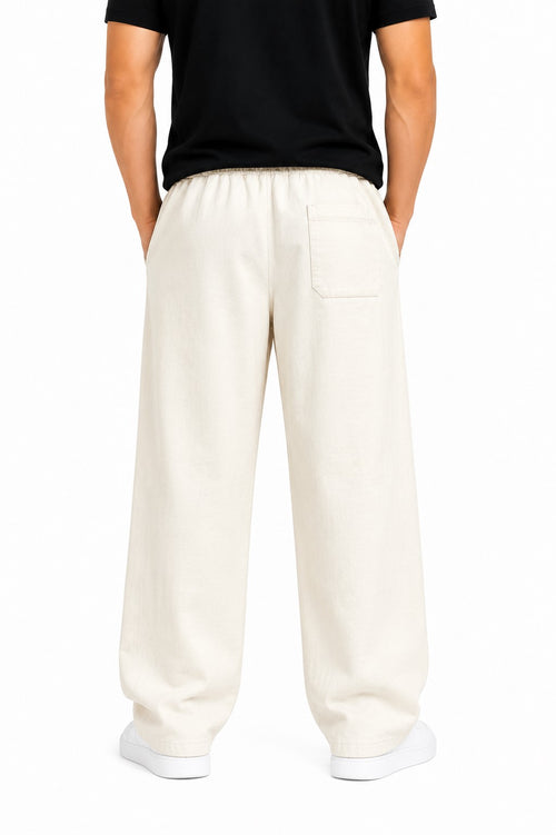 Cream Relaxed Fit Trouser